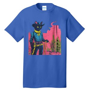 Western Cowboy Black Cat Tall T-Shirt