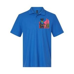 Western Cowboy Black Cat Softstyle Adult Sport Polo