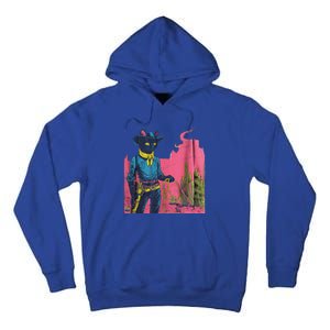 Western Cowboy Black Cat Tall Hoodie