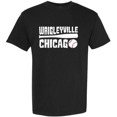 Wrigleyville Chicago Baseball American Garment-Dyed Heavyweight T-Shirt