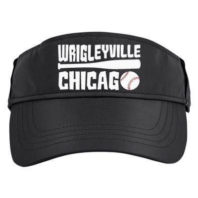 Wrigleyville Chicago Baseball American Adult Drive Performance Visor