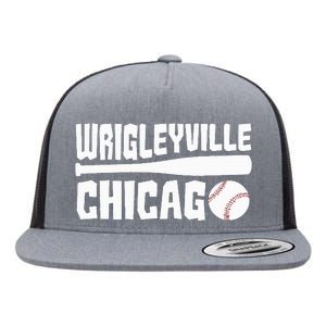 Wrigleyville Chicago Baseball American Flat Bill Trucker Hat