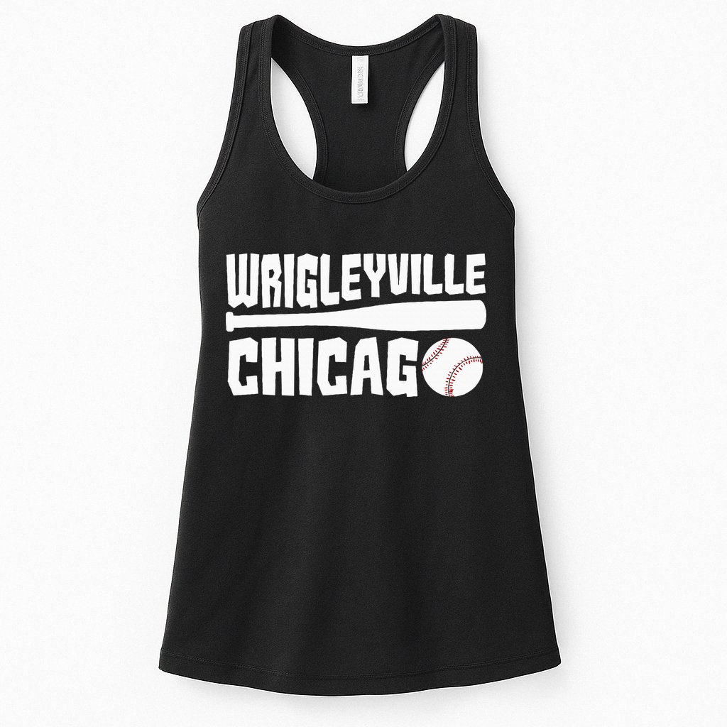 Wrigleyville Chicago Baseball American Womens Tank Top
