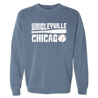 Wrigleyville Chicago Baseball American Garment-Dyed Sweatshirt