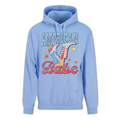 Western Cowgirl Boots Retro American Babe Design Unisex Surf Hoodie