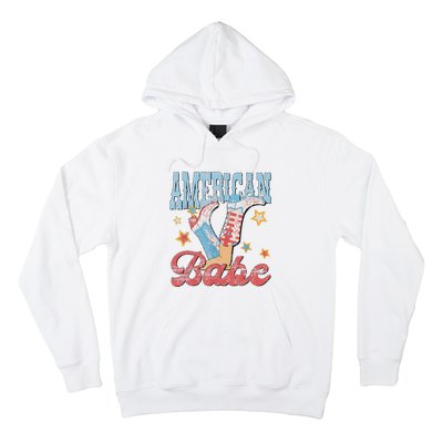 Western Cowgirl Boots Retro American Babe Design Hoodie