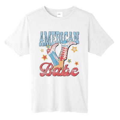 Western Cowgirl Boots Retro American Babe Design Tall Fusion ChromaSoft Performance T-Shirt