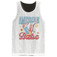 Western Cowgirl Boots Retro American Babe Design Mesh Reversible Basketball Jersey Tank