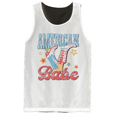 Western Cowgirl Boots Retro American Babe Design Mesh Reversible Basketball Jersey Tank