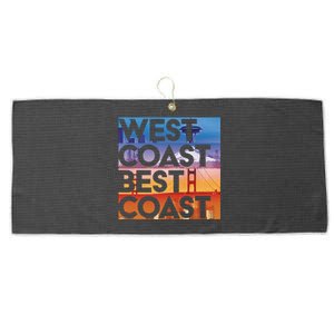 West Coast Best Coast Seaposfla Large Microfiber Waffle Golf Towel