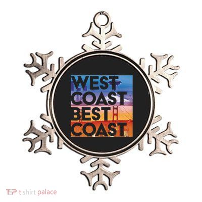 West Coast Best Coast Seaposfla Metallic Star Ornament