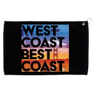 West Coast Best Coast Seaposfla Grommeted Golf Towel