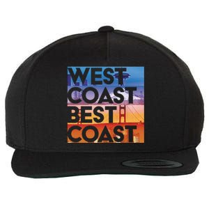 West Coast Best Coast Seaposfla Wool Snapback Cap