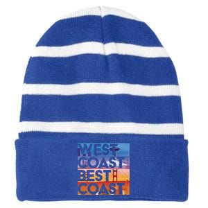 West Coast Best Coast Seaposfla Striped Beanie with Solid Band