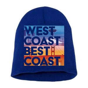 West Coast Best Coast Seaposfla Short Acrylic Beanie