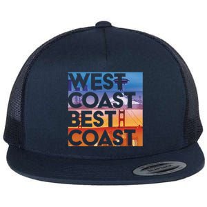 West Coast Best Coast Seaposfla Flat Bill Trucker Hat