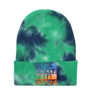 West Coast Best Coast Seaposfla Tie Dye 12in Knit Beanie