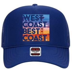 West Coast Best Coast Seaposfla High Crown Mesh Back Trucker Hat