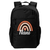 Womens Cute Boho Rainbow Nani Mother's Day Best Nani Mommy Grandma Daily Commute Backpack