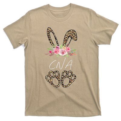 Womens CNA Bunny Leopard Flowers Easter Gifts T-Shirt