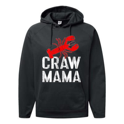 Womens Crawfish Boil Tee Funny Love Crayfish Craw Mama Crawfish Performance Fleece Hoodie