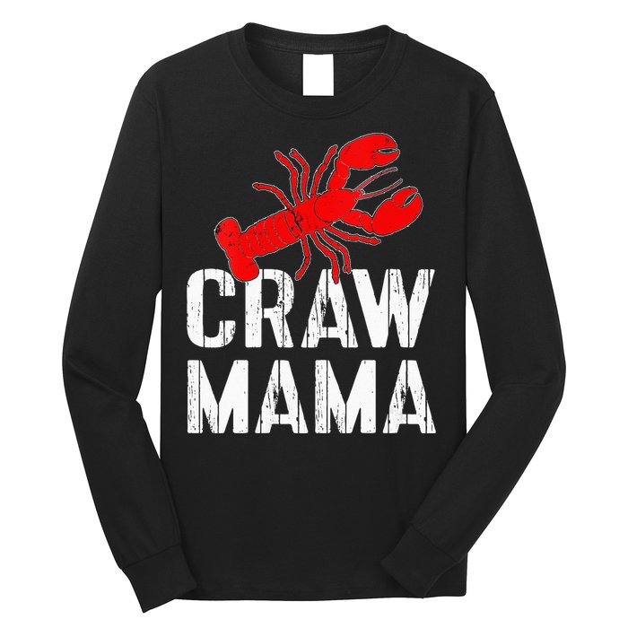 Womens Crawfish Boil Tee Funny Love Crayfish Craw Mama Crawfish Long Sleeve Shirt