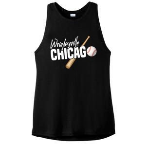 Wrigleyville Chicago Baseball American Ladies PosiCharge Tri-Blend Wicking Tank