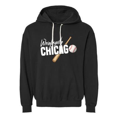 Wrigleyville Chicago Baseball American Garment-Dyed Fleece Hoodie