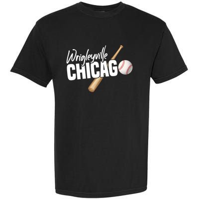 Wrigleyville Chicago Baseball American Garment-Dyed Heavyweight T-Shirt