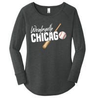 Wrigleyville Chicago Baseball American Women's Perfect Tri Tunic Long Sleeve Shirt