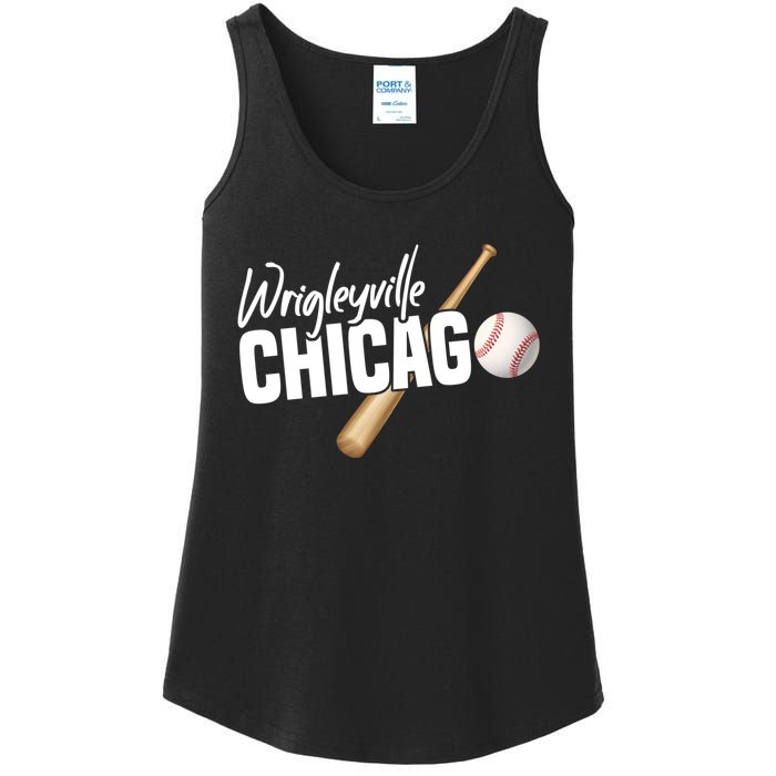 Wrigleyville Chicago Baseball American Ladies Essential Tank