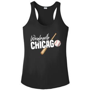 Wrigleyville Chicago Baseball American Ladies PosiCharge Competitor Racerback Tank