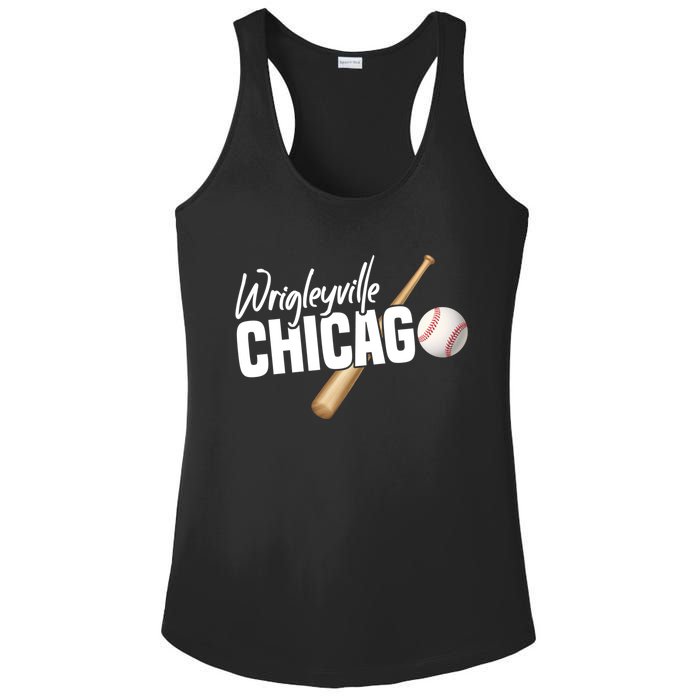 Wrigleyville Chicago Baseball American Ladies PosiCharge Competitor Racerback Tank