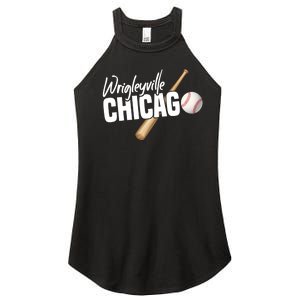 Wrigleyville Chicago Baseball American Women's Perfect Tri Rocker Tank