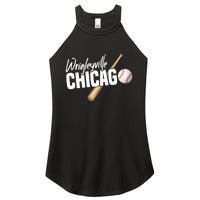 Wrigleyville Chicago Baseball American Women's Perfect Tri Rocker Tank