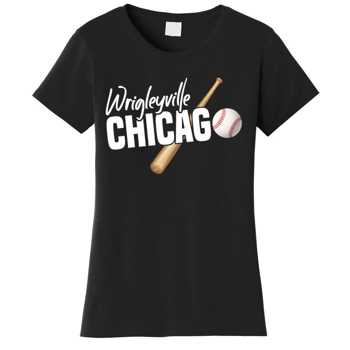 Wrigleyville Chicago Baseball American Women's T-Shirt