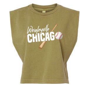 Wrigleyville Chicago Baseball American Garment-Dyed Women's Muscle Tee