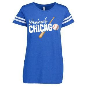 Wrigleyville Chicago Baseball American Enza Ladies Jersey Football T-Shirt