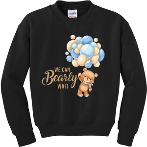 We Can Bearly Wait Gender Neutral Baby Shower Decorations Kids Sweatshirt