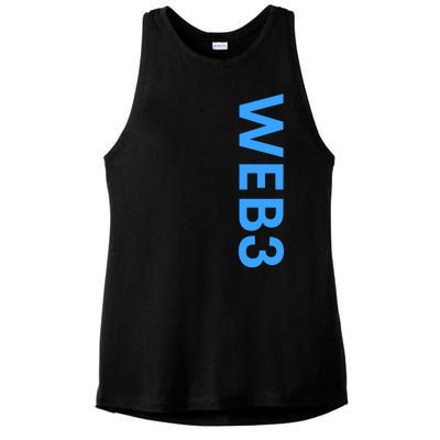 WEB3 Crypto Blockchain NFT Internet3.0 DeFi Metaverse Web3.0 Ladies PosiCharge Tri-Blend Wicking Tank