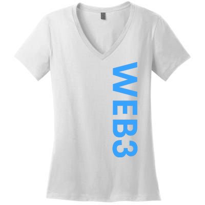 WEB3 Crypto Blockchain NFT Internet3.0 DeFi Metaverse Web3.0 Women's V-Neck T-Shirt