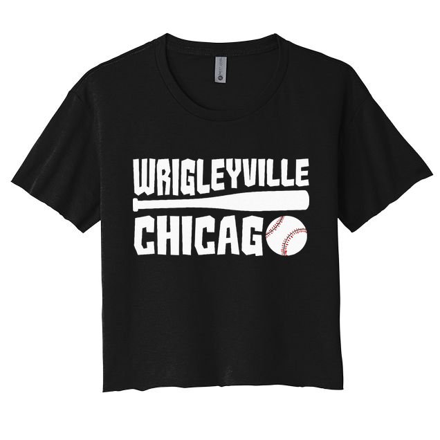 Wrigleyville Chicago Baseball American  Crop Top
