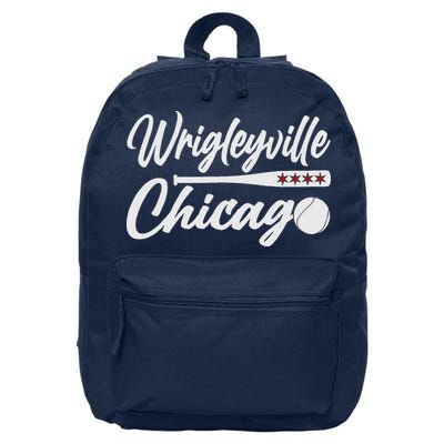 Wrigleyville Chicago Baseball American 16 in Basic Backpack