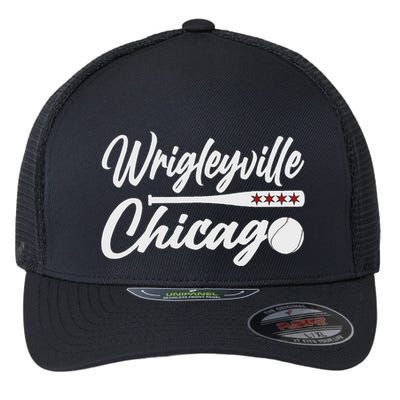 Wrigleyville Chicago Baseball American Flexfit Unipanel Trucker Cap