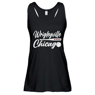 Wrigleyville Chicago Baseball American Ladies Essential Flowy Tank