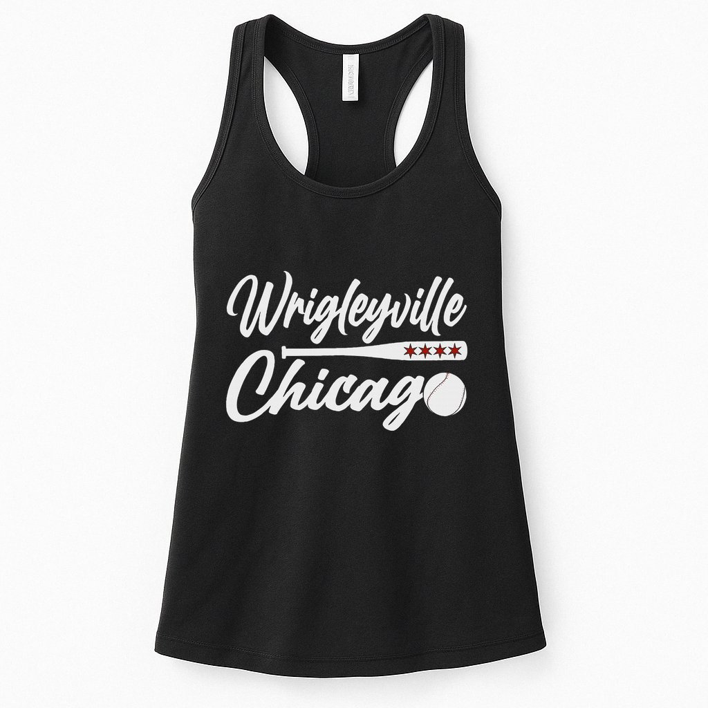 Wrigleyville Chicago Baseball American Womens Tank Top