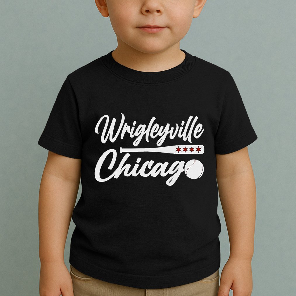 Wrigleyville Chicago Baseball American Toddler T-Shirt