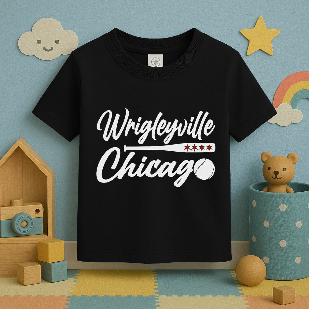 Wrigleyville Chicago Baseball American Toddler T-Shirt