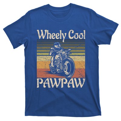 Wheely Cool Biker Pawpaw Motorcycle Grandpa Vintage Gift T-Shirt