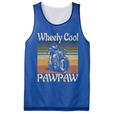 Wheely Cool Biker Pawpaw Motorcycle Grandpa Vintage Gift Mesh Reversible Basketball Jersey Tank